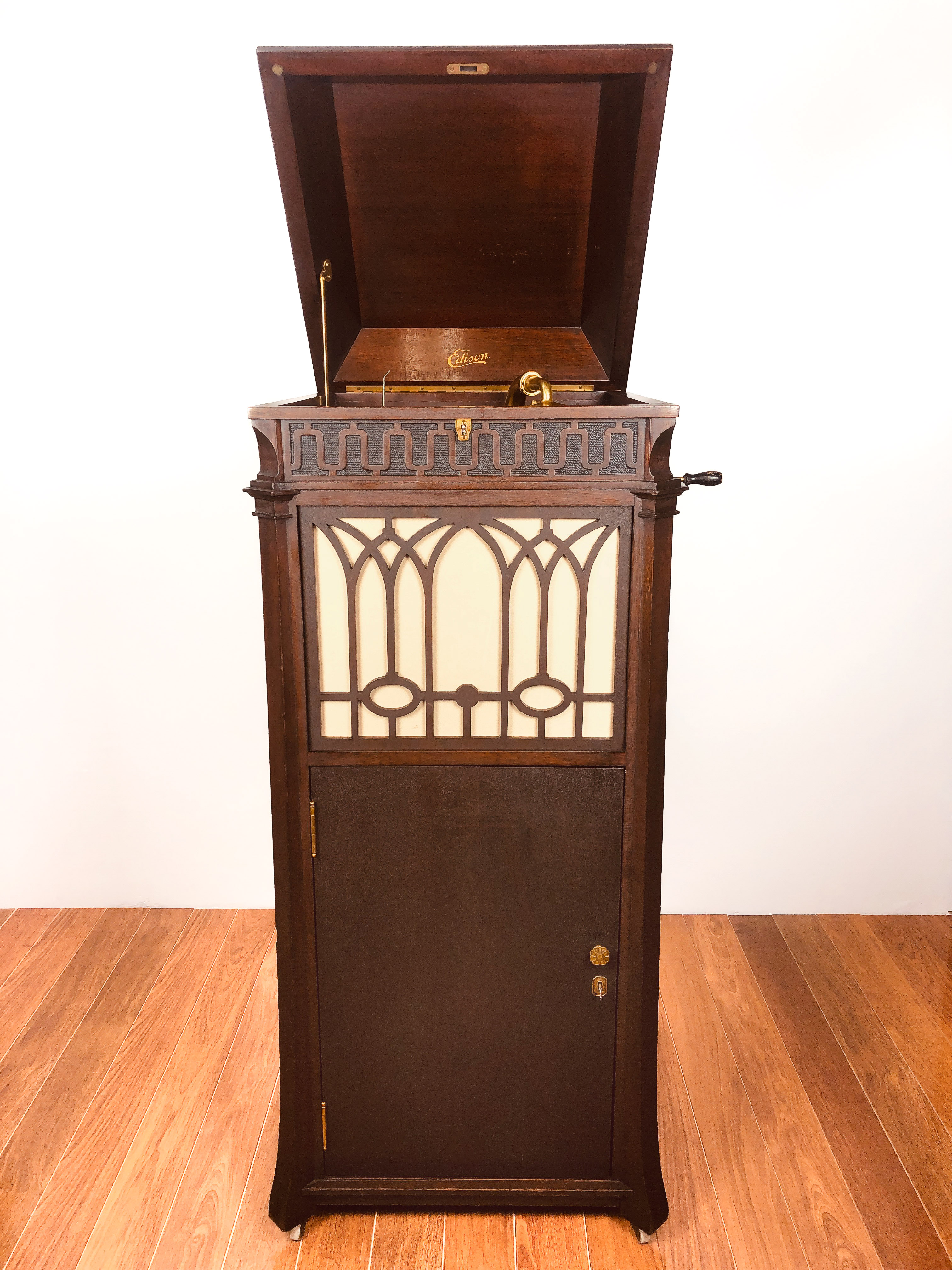 Landstrom Furniture Co-2 Stunning Edison C-19 Model 250 in Solid Mahogany Serial SM-84886